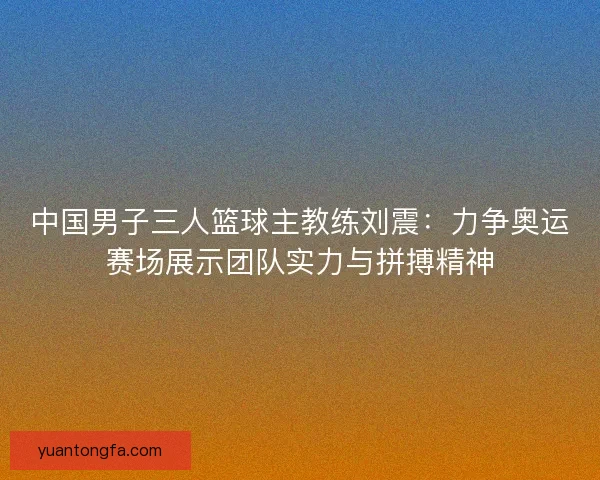 中国男子三人篮球主教练刘震：力争奥运赛场展示团队实力与拼搏精神