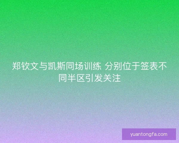 郑钦文与凯斯同场训练 分别位于签表不同半区引发关注